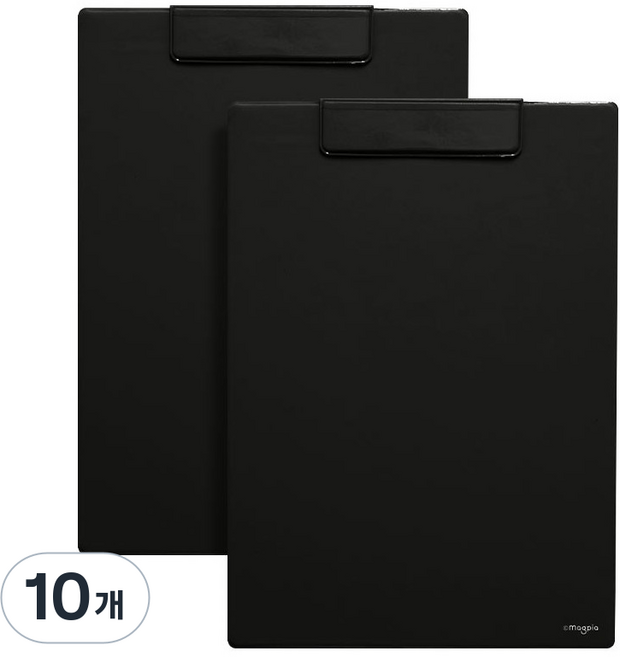 마그피아 마그랑 차트 자석 클립 보드 A4, 블랙, 10개