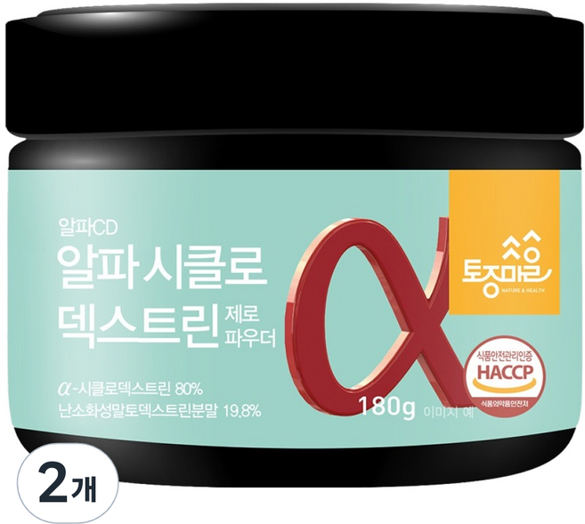 토종마을 알파CD 알파시클로 덱스트린 제로 파우더, 180g, 2개