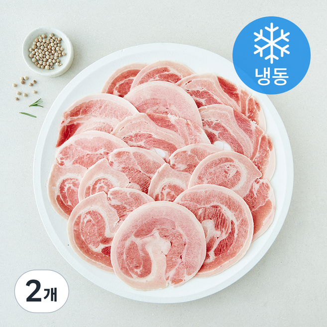 선진포크 한돈 얇은 꽃 삼겹살 구이용 (냉동), 2개, 1kg