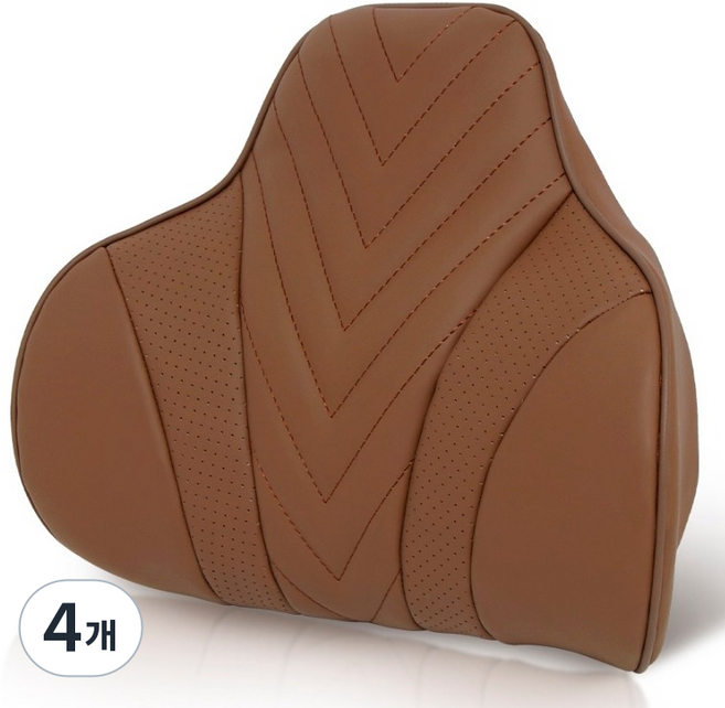 카렉스 블랙스 퀼팅 3D 목쿠션, 브라운, 4개