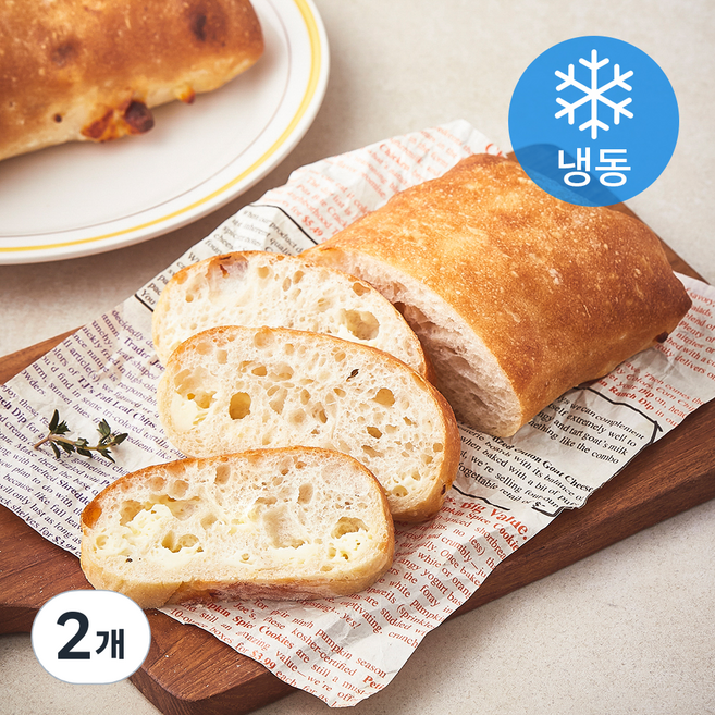 프레시오늘 저온숙성 소프트 수제 저당 치즈 치아바타 (냉동), 150g, 2개