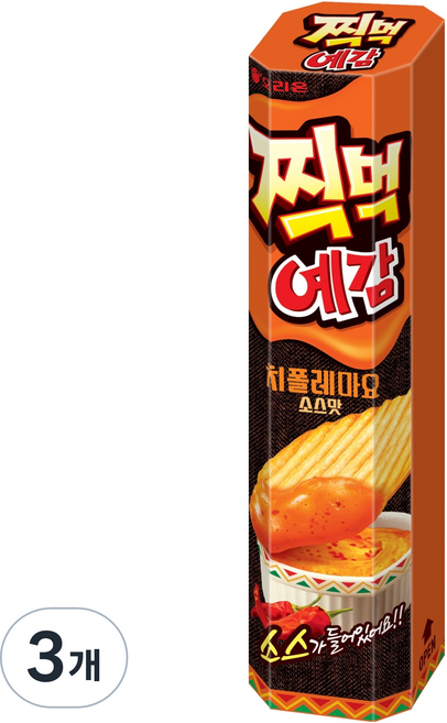 오리온 찍먹 예감 치폴레마요 소스맛, 3개, 76g