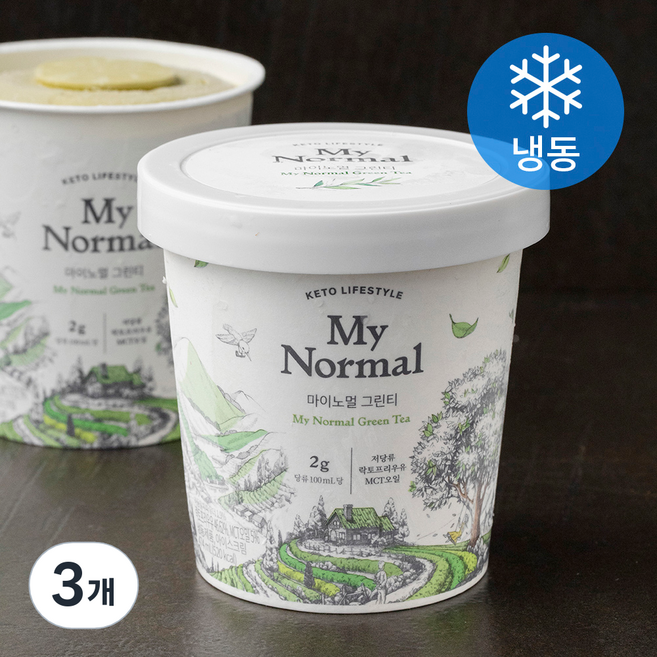 마이노멀 그린티 아이스크림 (냉동), 474ml, 1개입, 3개