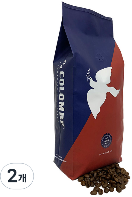 라콜롬브 블렌드 원두 리온, 1kg, 2개, 홀빈(분쇄안함)