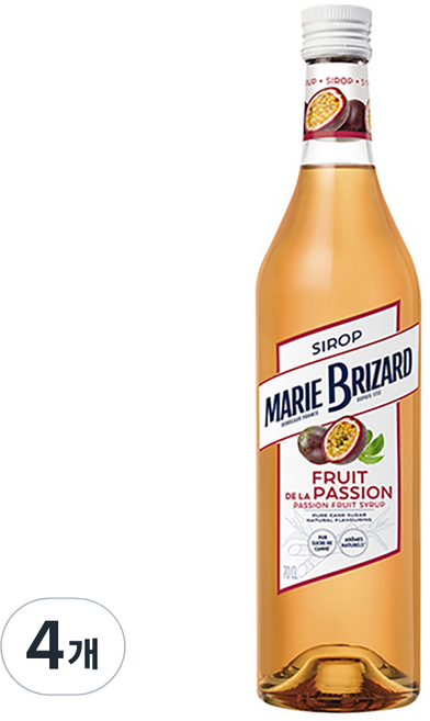 마리브리자드 패션프루츠 시럽, 700ml, 4개
