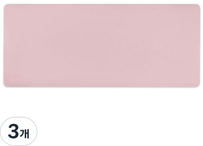 앱코 파스텔 데스크 마우스 롱 패드, 핑크, 3개