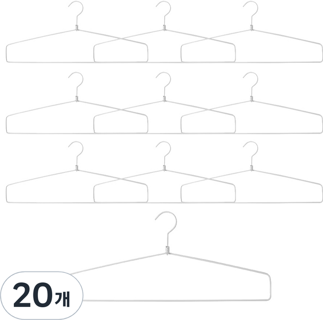 홈앤하우스 와이드 이불걸이 M 51cm, 화이트, 20개