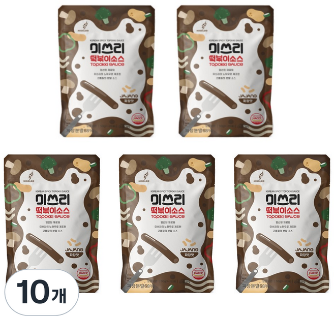 미쓰리 떡볶이소스 짜장맛, 50g, 10개