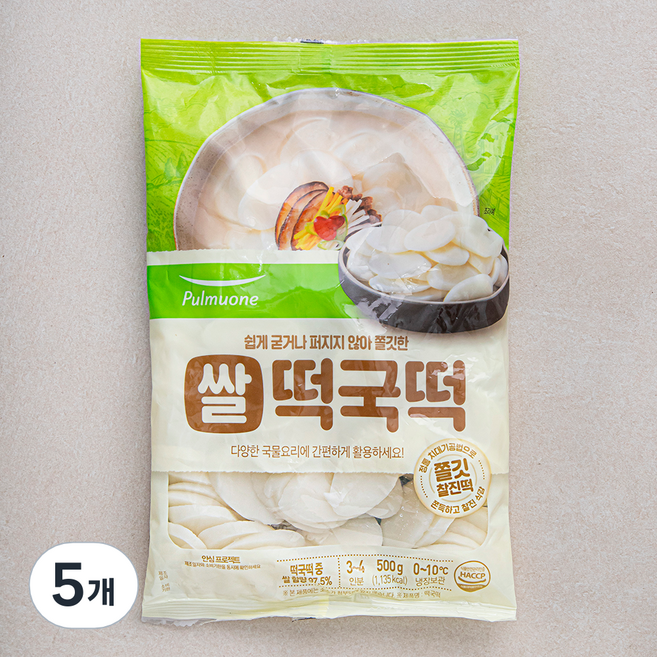 풀무원 쌀 떡국떡, 500g, 5개