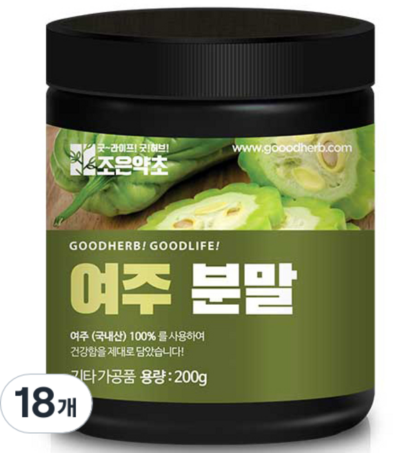 joeunyakcho 苦瓜 苦瓜 苦瓜 粉末 粉, 18個, 200g