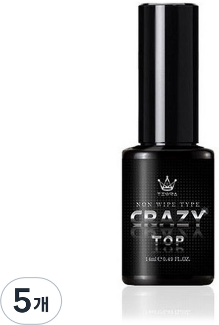 TIARA 논와이프 크레이지 오버레이 탑 젤, 틱크, 14ml, 5개