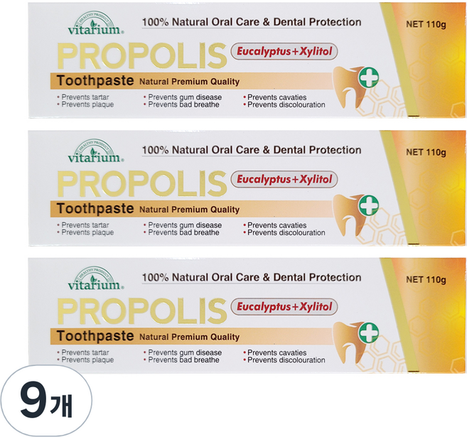 비타리움 프로폴리스 치약, 110g, 9개