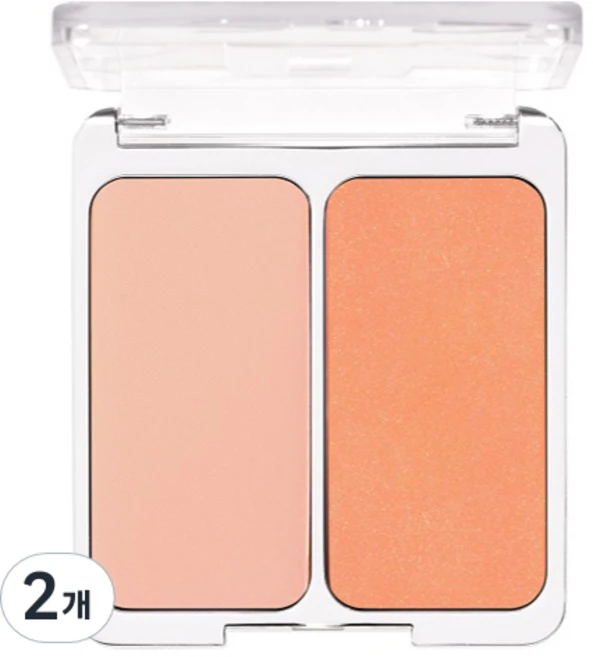 투에이엔 듀얼치크 블러셔, 12오렌지플레어, 2개 - 쿠팡
