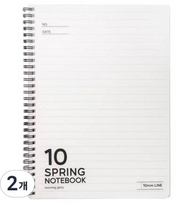 모닝글로리 PP 스프링 칠팔구노트 10mm 라인 16절/좌철, 랜덤발송, 2개
