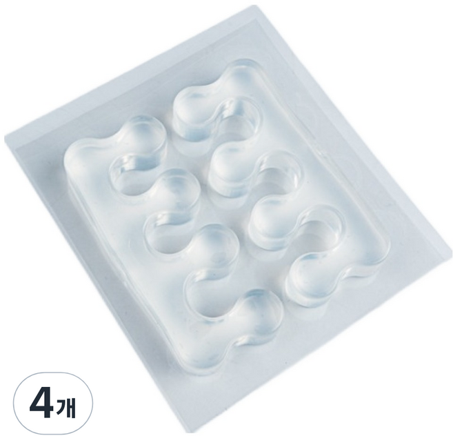 온앤리빙 실리콘 발가락 밸런스 벌리개 링 투명, 4개