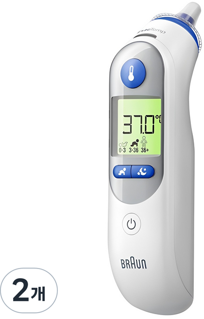BRAUN 정확한 귀 적외선 체온계 IRT6525KO, 2개