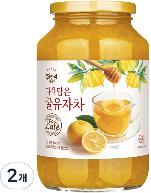 Bokumjari 含果肉蜂蜜柚子茶 for cafe, 1kg, 1入, 2個