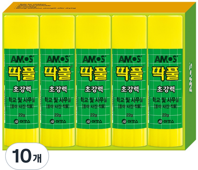 아모스 초강력 딱풀, 22g, 10개