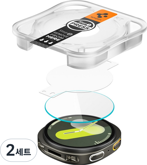슈피겐 강화유리 액정보호 필름 케이스 호환 글라스 tR 이지핏 2p, 투명, 2세트