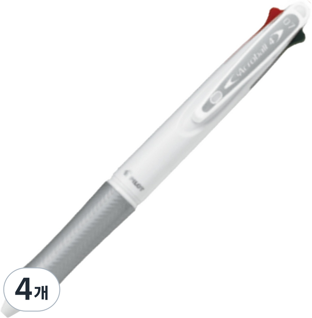 PILOT 百樂 Acroball 4色墨水原子筆 0.7mm, 白色, 4個