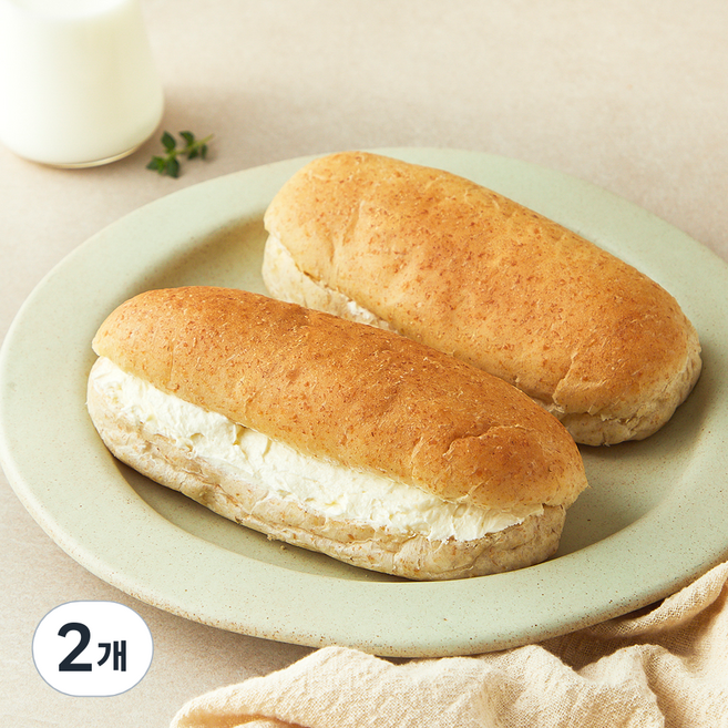 그래밀 구워먹는 통밀 크림빵, 70g, 2개, 2개입