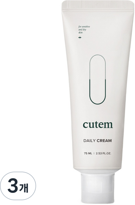 큐템 데일리 크림, 75ml, 3개