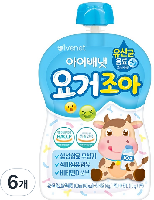 韓國 ivenet 優格Joah, 100ml, 6個