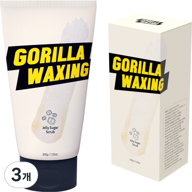 고릴라왁싱 젤리슈가 바디스크럼, 200g, 3개