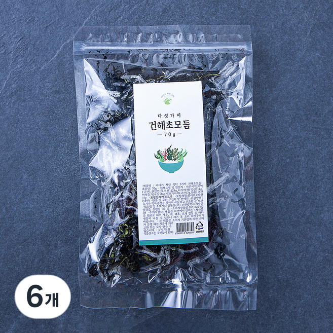 바다가 차린 식탁 5가지 건해초 모듬, 70g, 6개