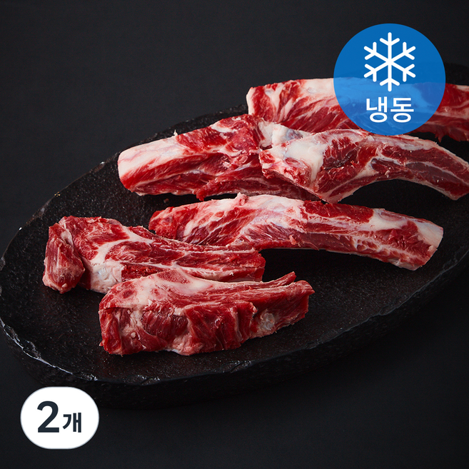 굿미트찹 미국산 우빽립갈비 왕갈비탕용 1대씩 절단 (냉동), 2개, 1kg