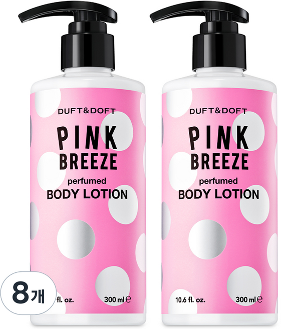 더프트앤도프트 퍼퓸드 바디로션 핑크 브리즈, 300ml, 8개
