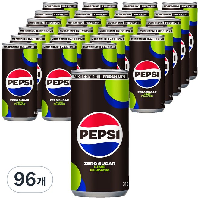 펩시 제로슈거 라임향, 310ml, 96개