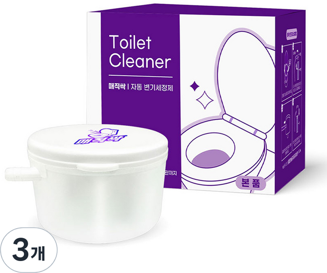 매직싹 자동 변기 세정제 본품, 60g, 3개