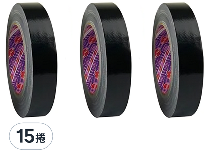 HarVest 蘋果牌 防水布膠帶 24mm x 25m 黑色, 15捲