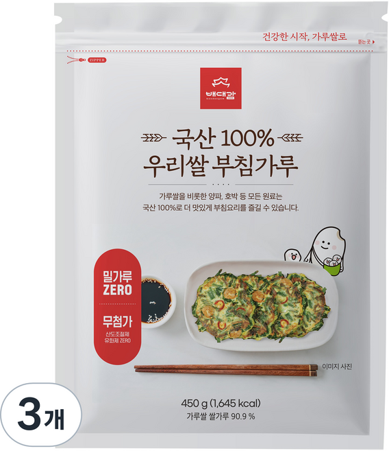 배대감 우리쌀 부침가루, 450g, 3개