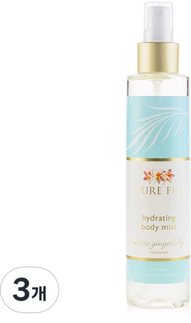 퓨어피지 하이드레이팅 바디미스트 화이트진저릴리 꽃향, 207ml, 3개