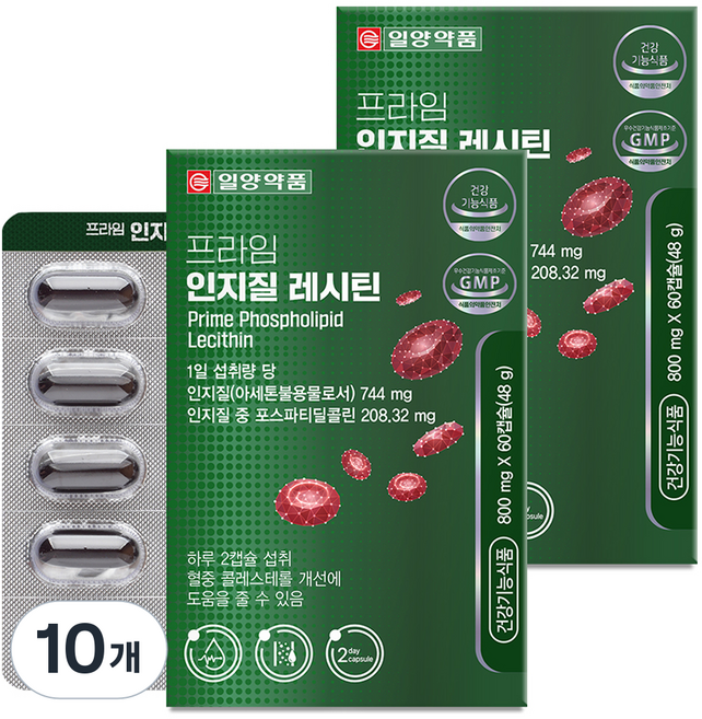 일양약품 프라임 인지질 레시틴 48g, 60정, 10개