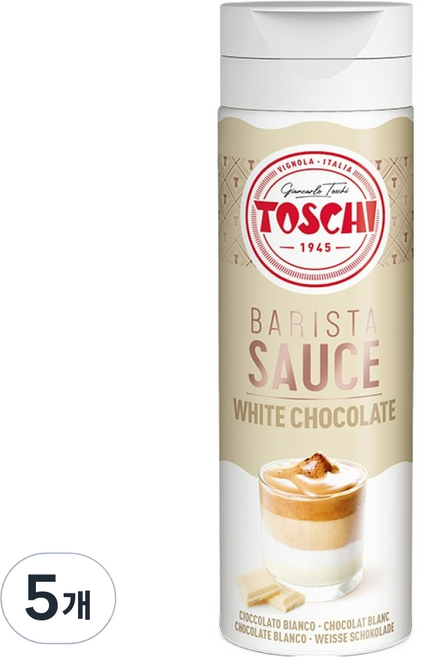 토스키 화이트 초콜릿 소스, 500g, 5개