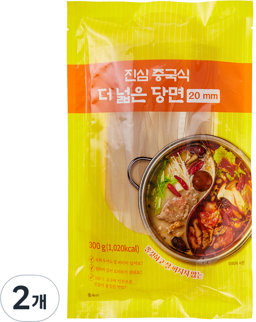 진심 중국식 더 넓은 당면 20mm, 300g, 2개