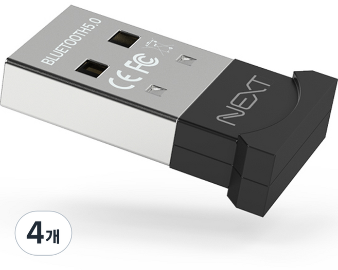 넥스트유 블루투스 5.0 USB 동글, NEXT-BT5050, 블랙, 4개