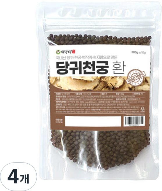 백장생 토종 당귀천궁환, 4개, 300g