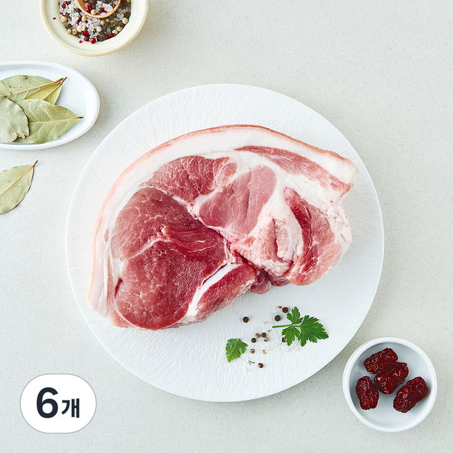 백두대간 한돈 미박 앞다리살 수육용 (냉장), 6개, 1kg