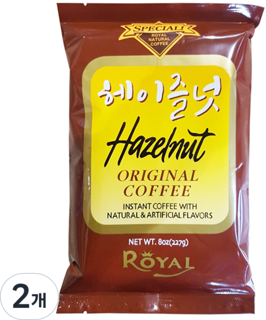 로얄 헤이즐넛향 인스턴트 커피, 227g, 2개