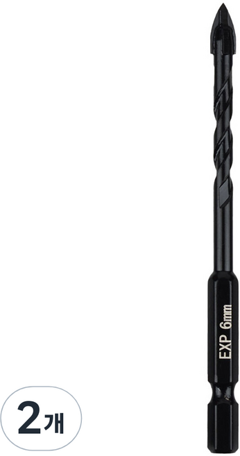 이엑스파워 만능드릴비트 4날 6mm EMD-06, 2개