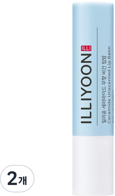 ILLIYOON 一理潤 神經醯胺純素護唇膏, 2個, 3.2g, 無香