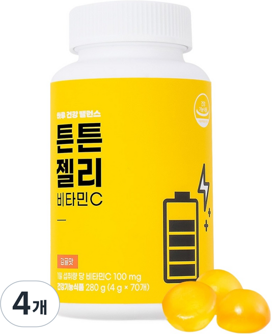 니몸내몸 튼튼젤리 비타민C 젤리 280g, 70정, 4개