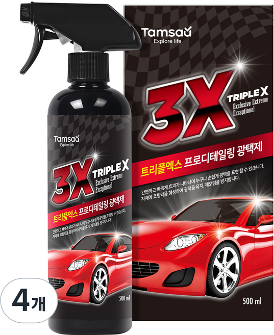 Tamsaa Triple X 亮光劑, 500ml, 4個