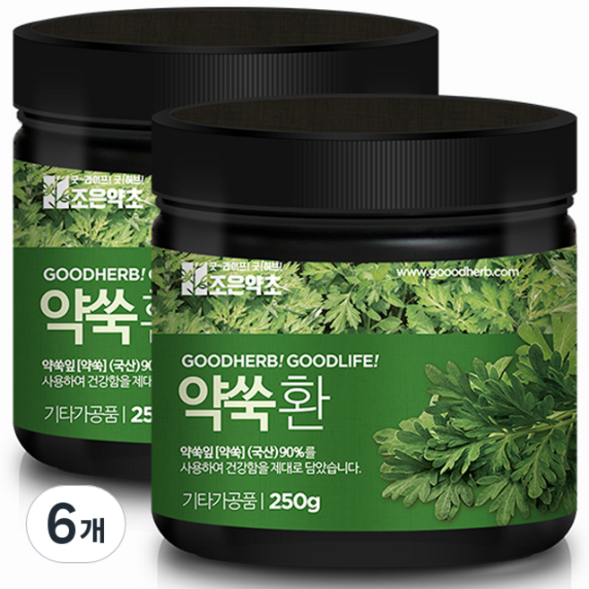 굿허브 프리미엄 약쑥환, 250g, 6개