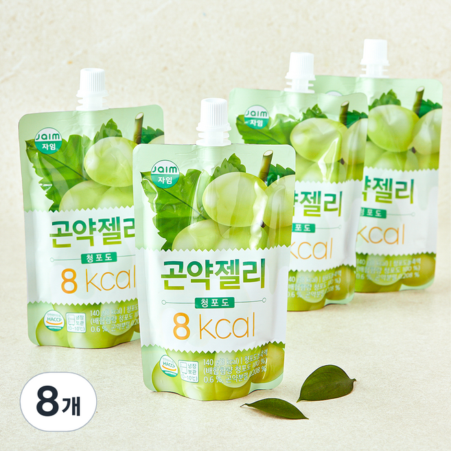 jaim 곤약젤리 청포도, 140g, 1개입, 8개