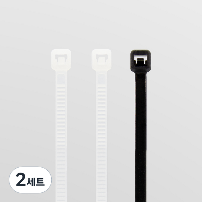 soltop 電線整理束線帶 200p + 100p 套組 小 SOLTOP-1423, 2套, 白色 + 黑色